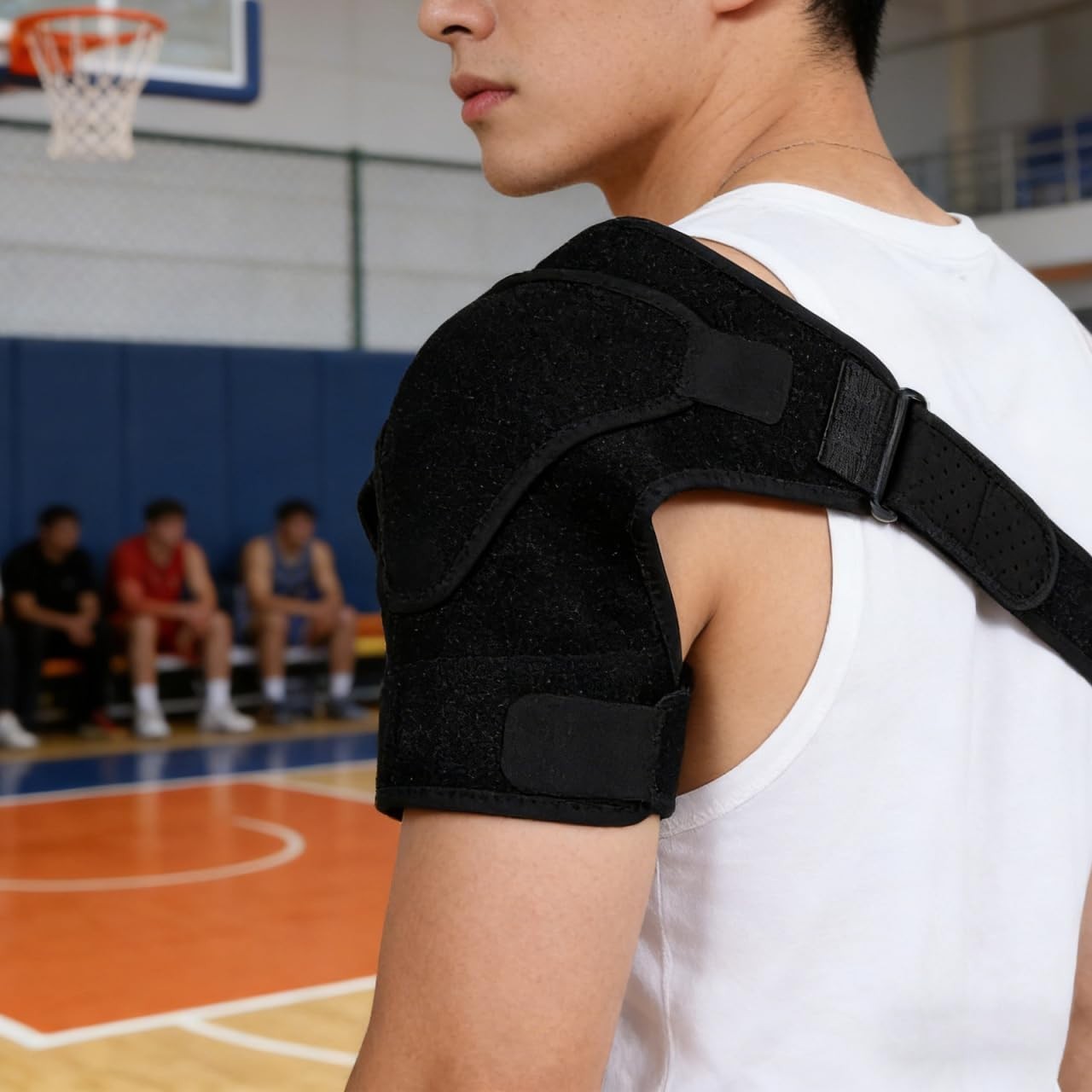 SHOULDER BRACE ROTATOR CUFF PAIN RELIEF SUPPORT ADJUSTABLE SLEEVE WRAP