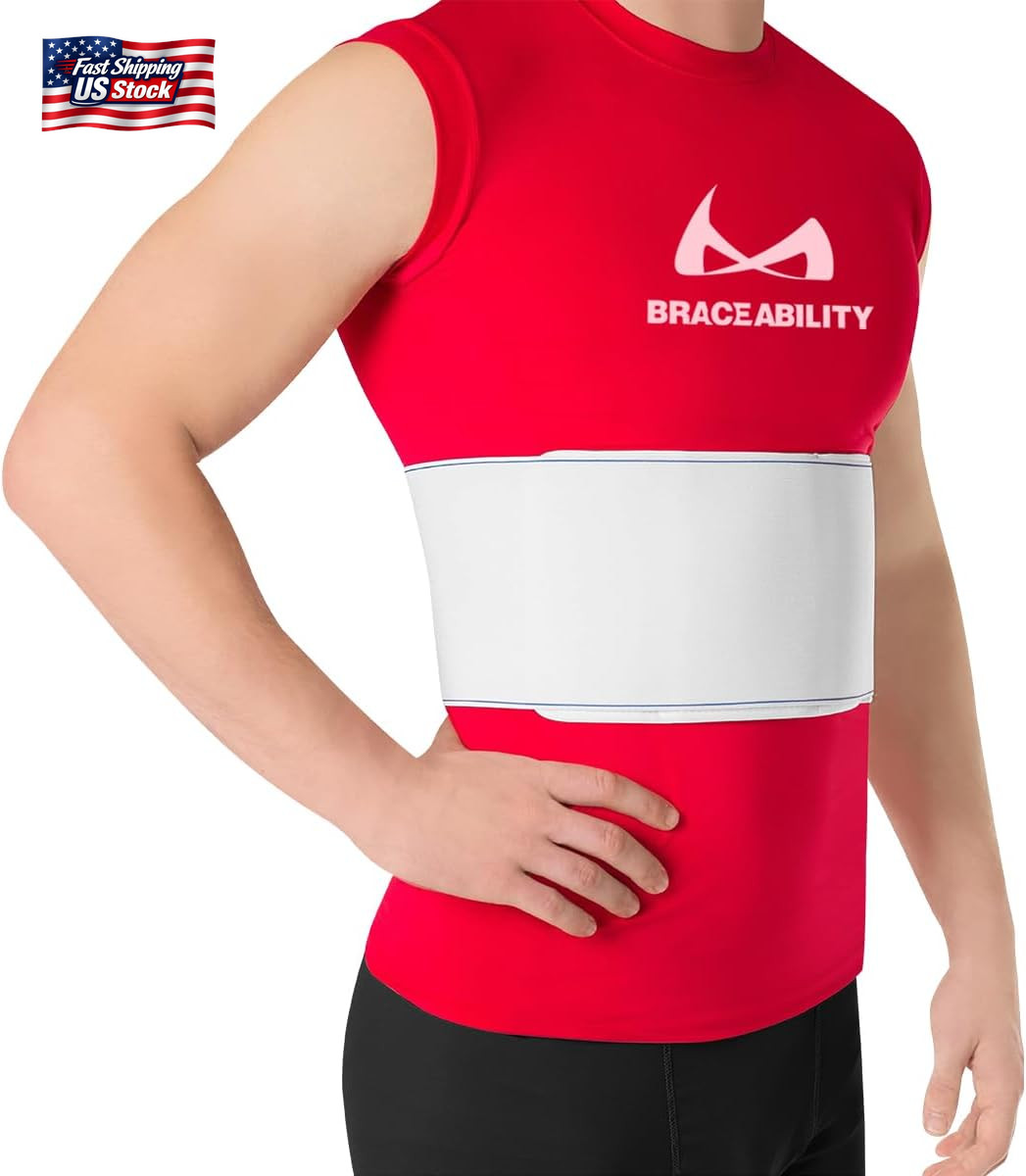 Braceability Rib Injury Binder Belt – Universal Brace for Men, Broken, Fractured