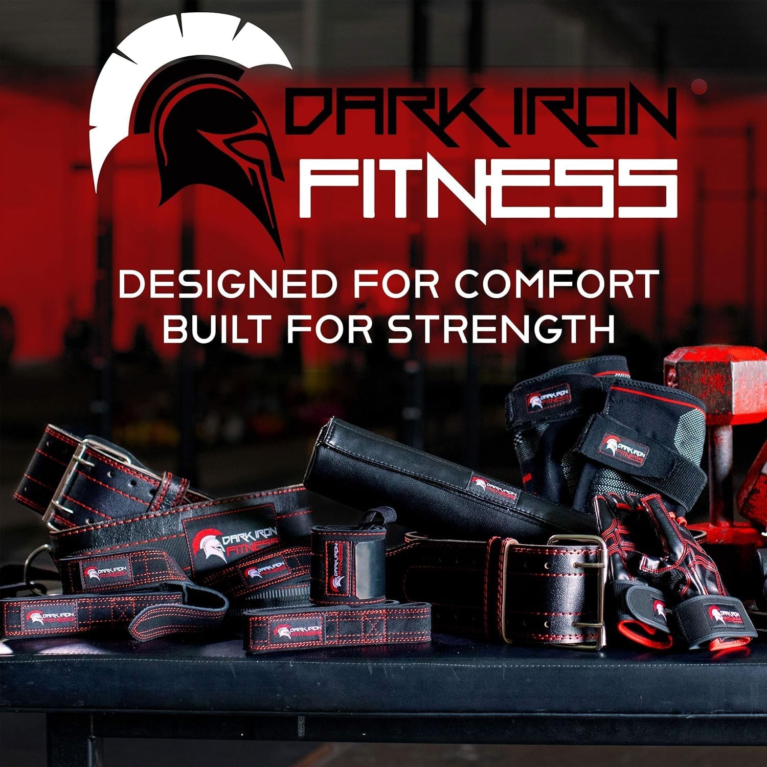Dark Iron Fitness Knee Brace Pair for Compression & Support Small, Black