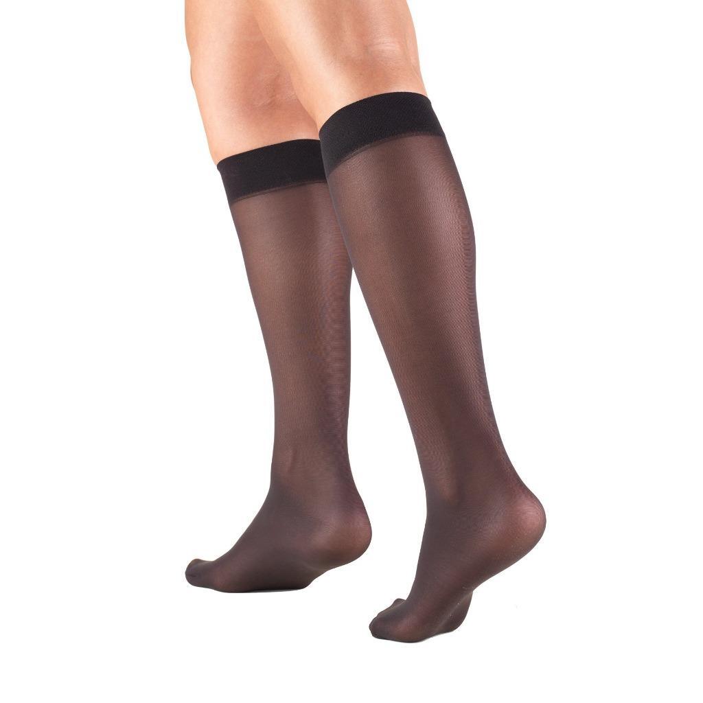 Truform Womens Support Sheer Knee Highs 96 Small 15-20 mm Hg 78128 FAST! A21