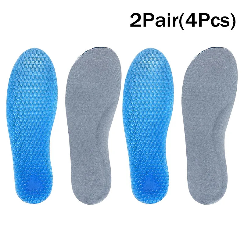 Silicone Gel Soft Insoles Outdoor Sports Running Insole Elastic Shock-absorbing