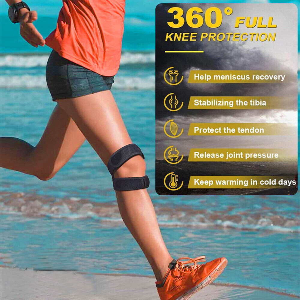 Compression Knee Support Brace Patella Joint Pain Arthritis Relief Sleeve Sports