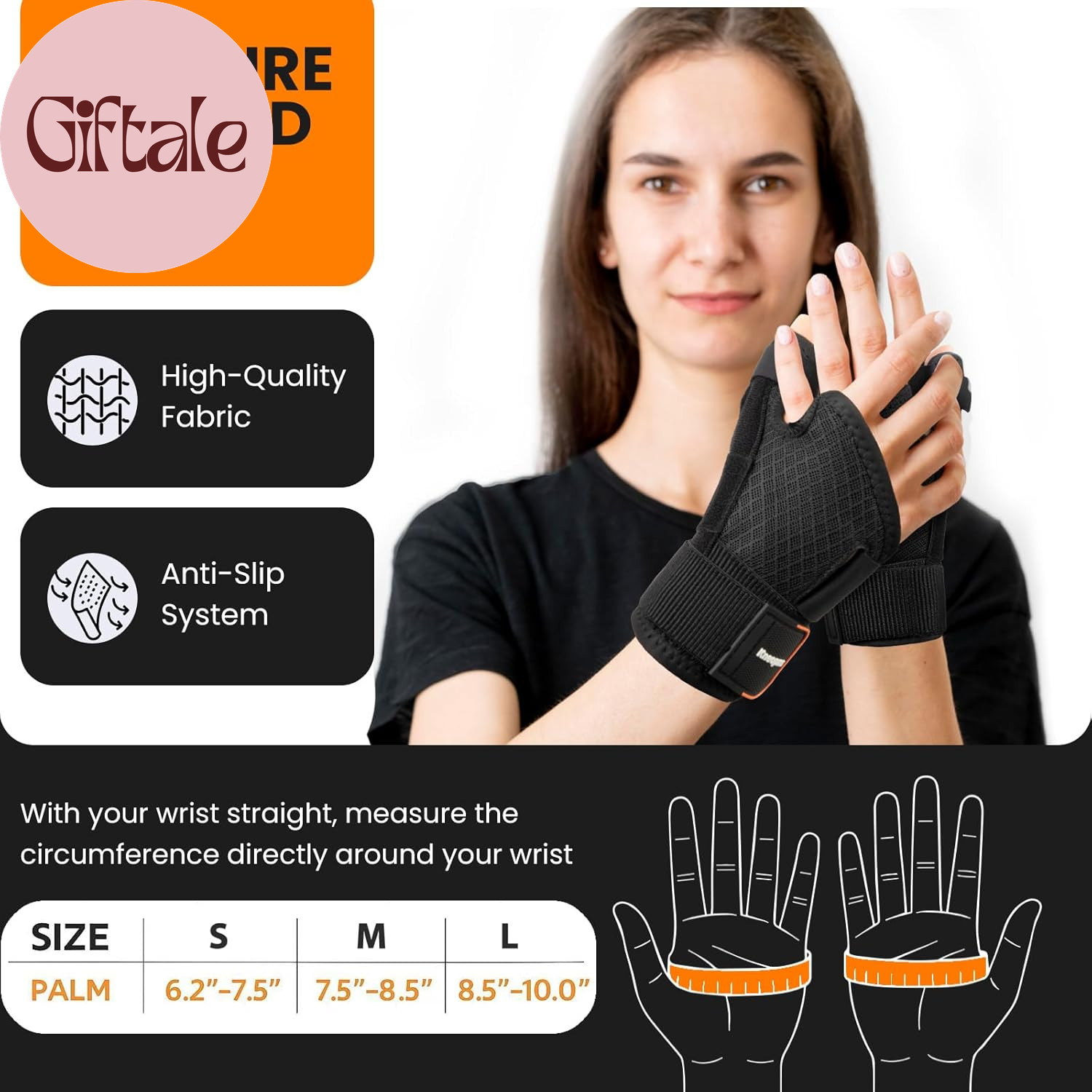 New Upgrade Thumb Brace with Splints for Palm & Wrist Stabilizer 3 Adjustable St