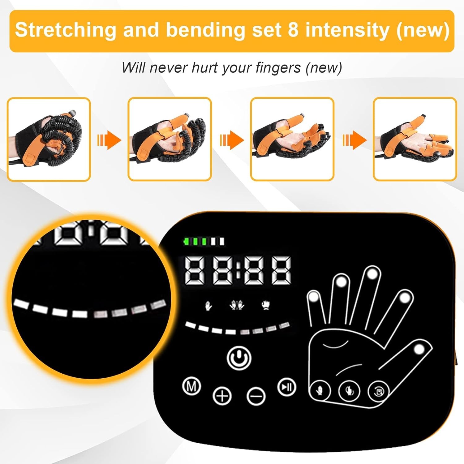 Rehabilitation Robot Glove for Stroke Recovery Hand Therapy Device Right Hand M