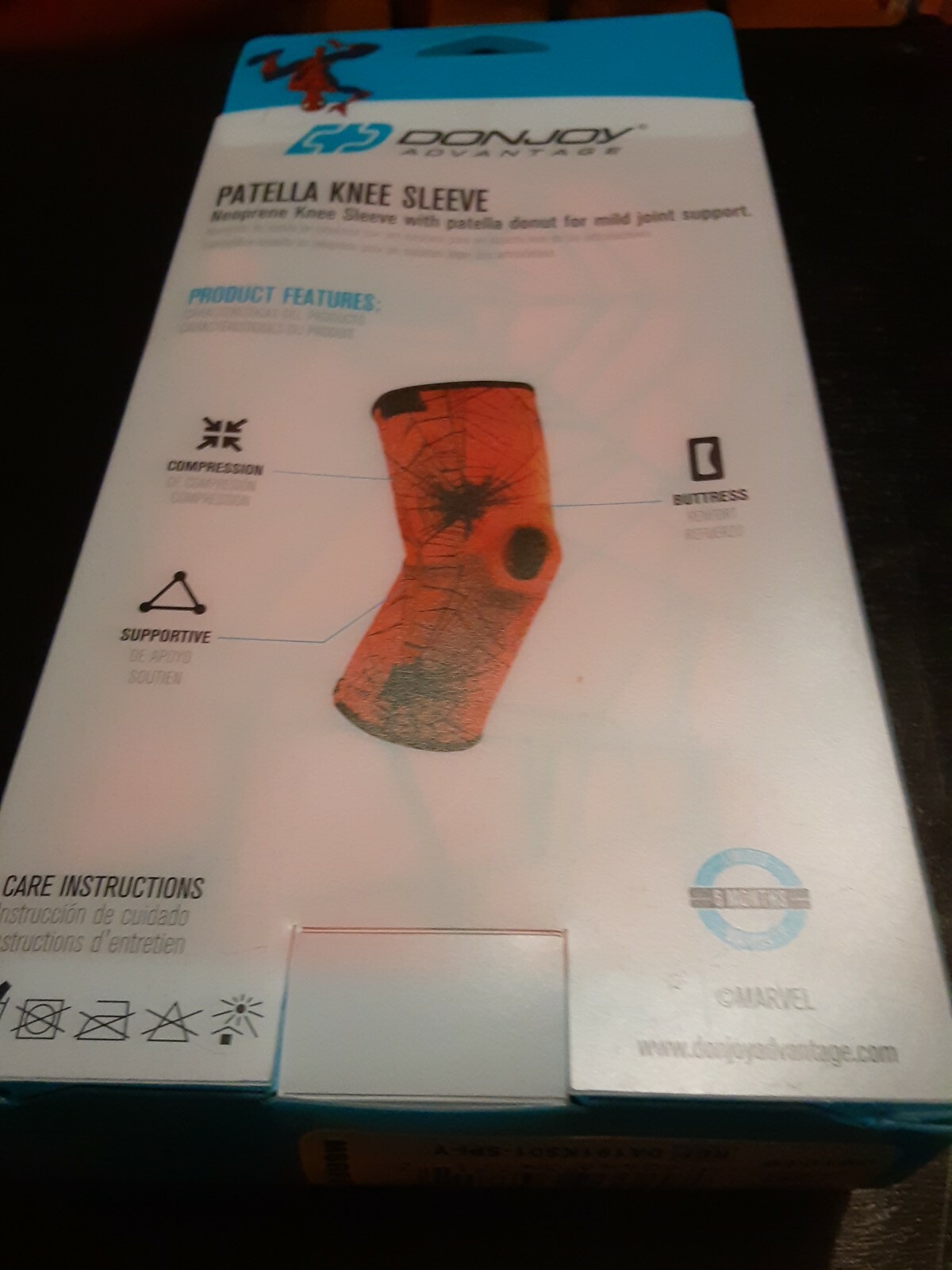 NEW DonJoy Marvel Avengers Spider-Man Youth Neoprene Knee Sleeve Patella Donut