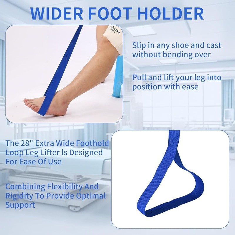 Extra Wide Flexible Leg Lifter Safe Easy Mobility after Hip Knee Surgery New