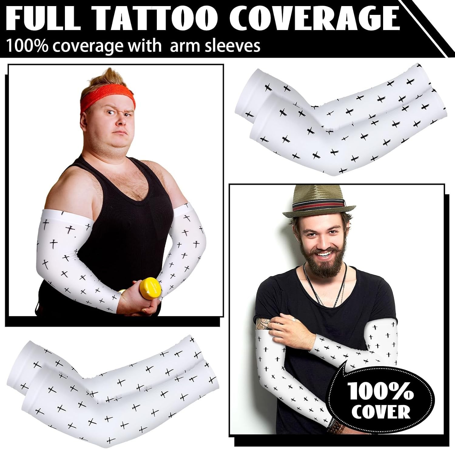 Breathable Christian Arm Sleeves – 6 Pack UV Protection for Active Lifestyle
