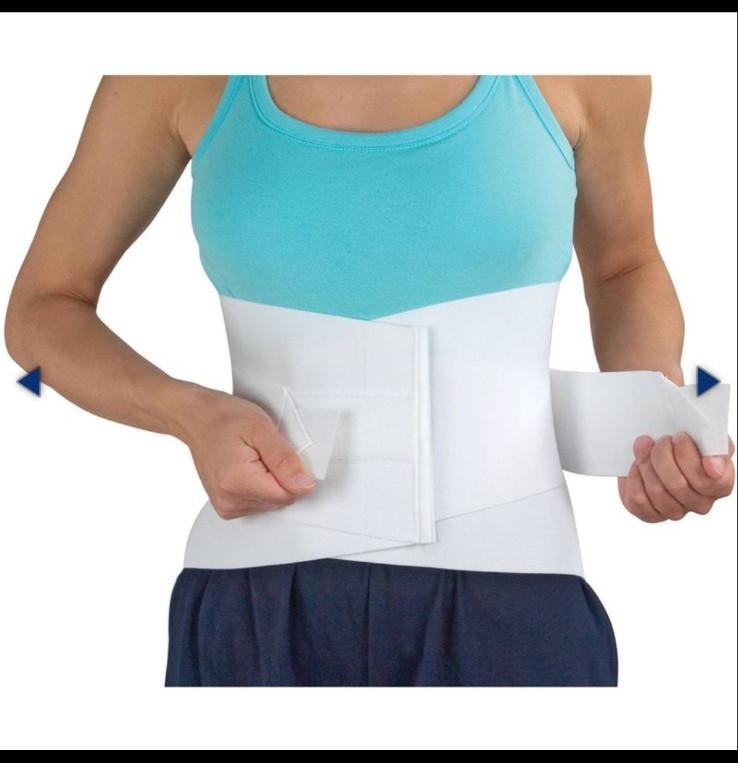 DMI Lumbar Sacral Belt White Adjustable Back Support 10″ Flex Stays 42-54″