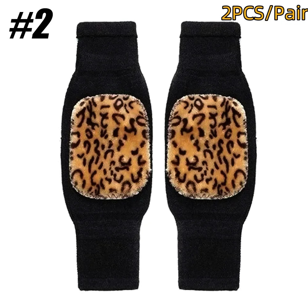 1Pair Unisex Cashmere Wool Knee Brace Pads Winter Windproof Leg Warmers Thicken