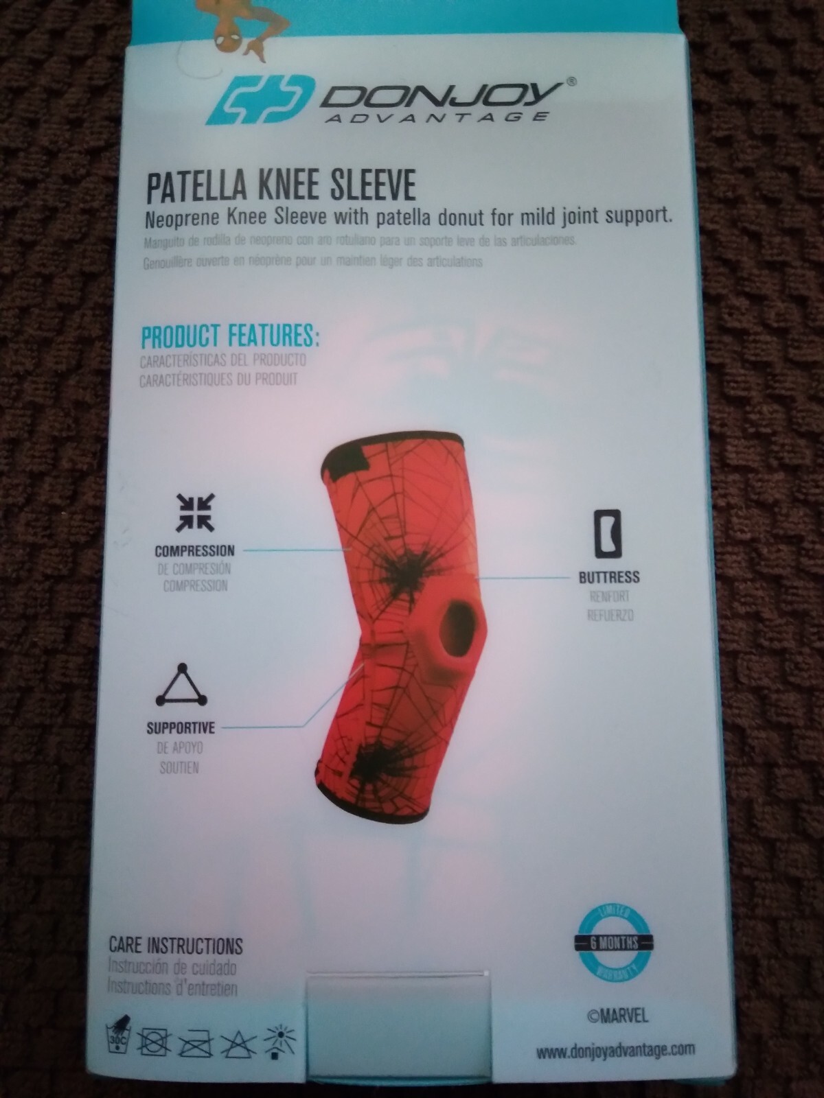 Donjoy Advantage Pediatric Spiderman Patella Knee Sleeve