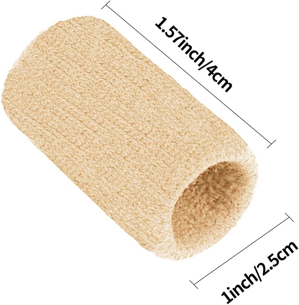 20 Pieces Finger Protector Sleeves Elastic Thumb 20 Count (Pack of 1), Beige
