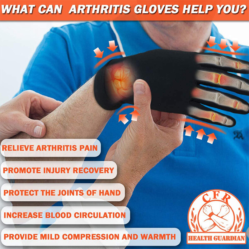 Compression Copper Arthritis Gloves Hand Brace for Finger Pain Relief Support L6