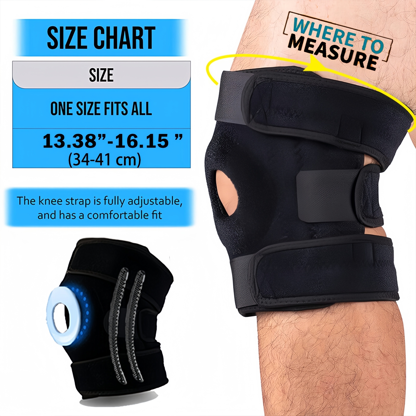 Knee Brace Compression Sleeve Support Sports Joint Arthritis Patella Stabilizers