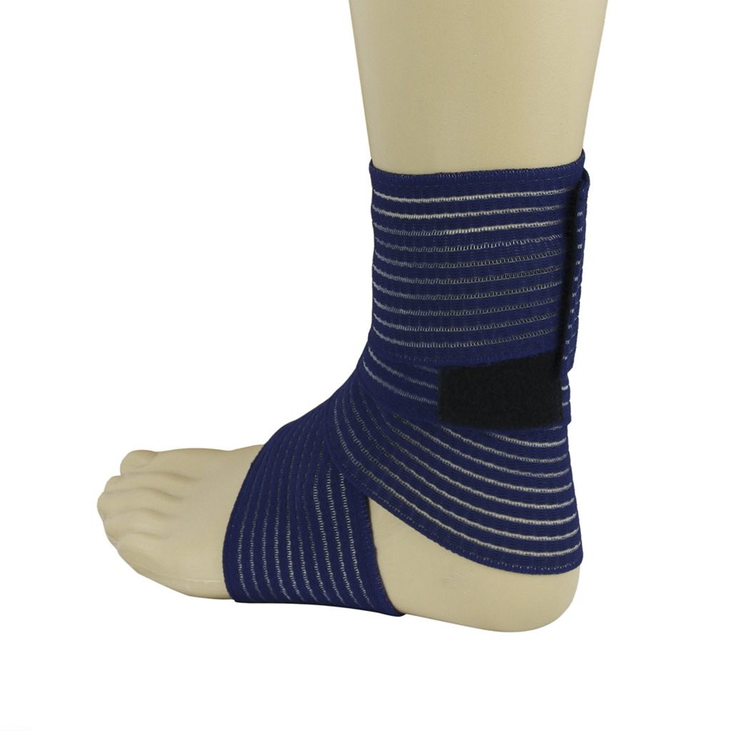 BXT A Pair (2 Pieces) Elastic Breathable Wrap Ankle one size, Blue, 2-Pack