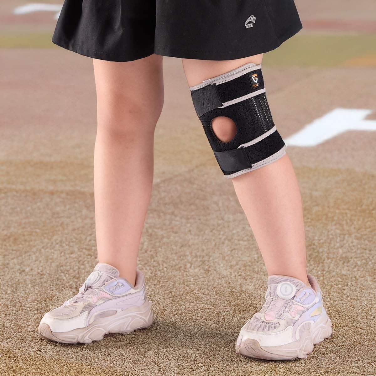 1 PCS Kids Knee Brace Osgood Schlatter Support Stabilizers XSmall Black/Gray