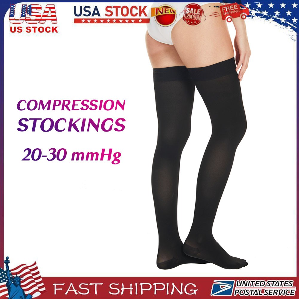 Leg Brace Thigh High Compression Sleeve Socks Support Pain Relief Men Women