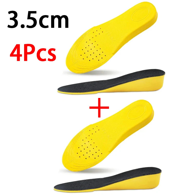 2Pcs/4Pcs New Comfortable Shock-absorbing Insole 1.5-3.5cm Height-increasing Ins