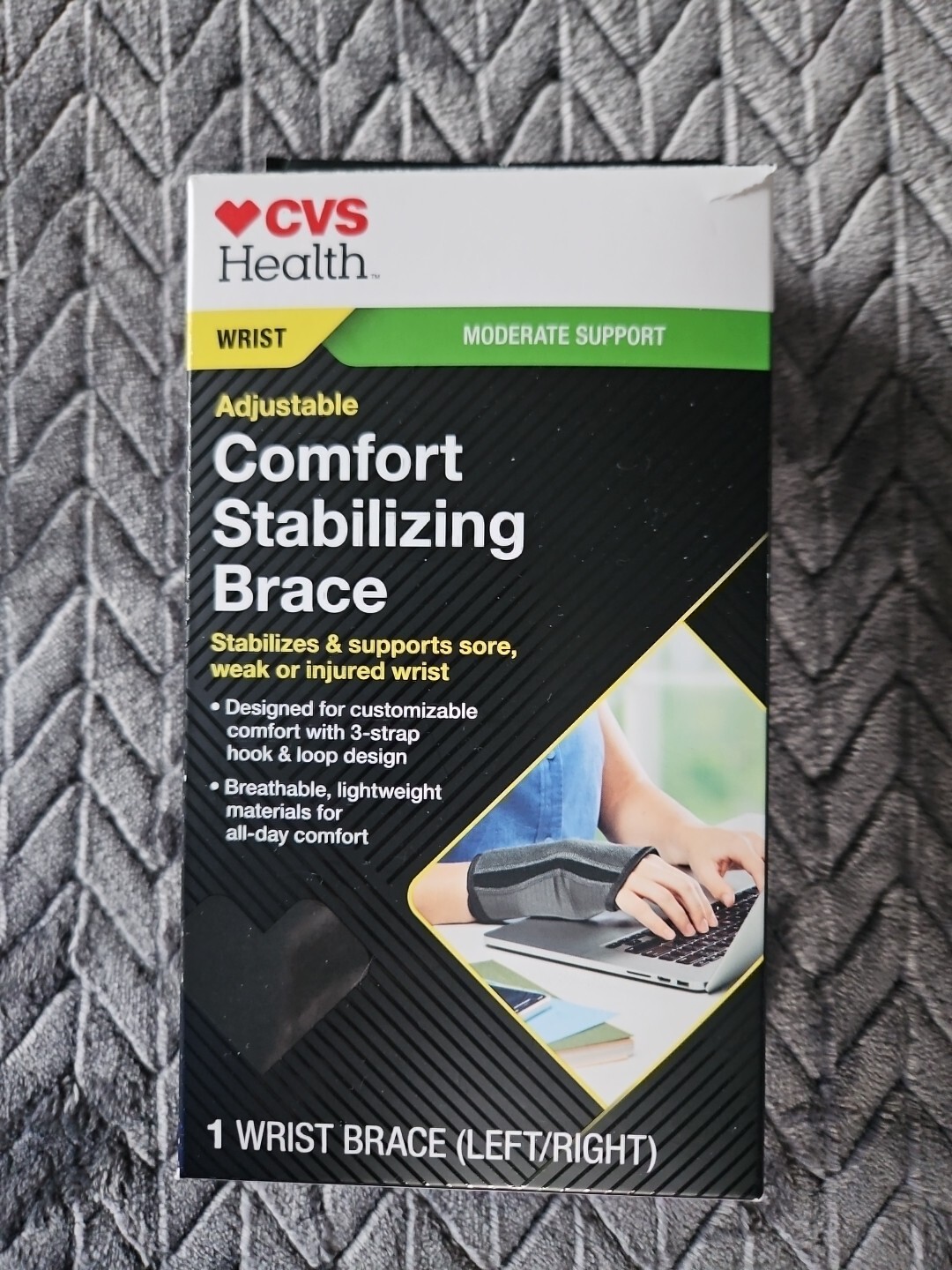 Comfort Stabilizing Wrist Brace Moderate Support Adjust Right OR Left NEW in Box