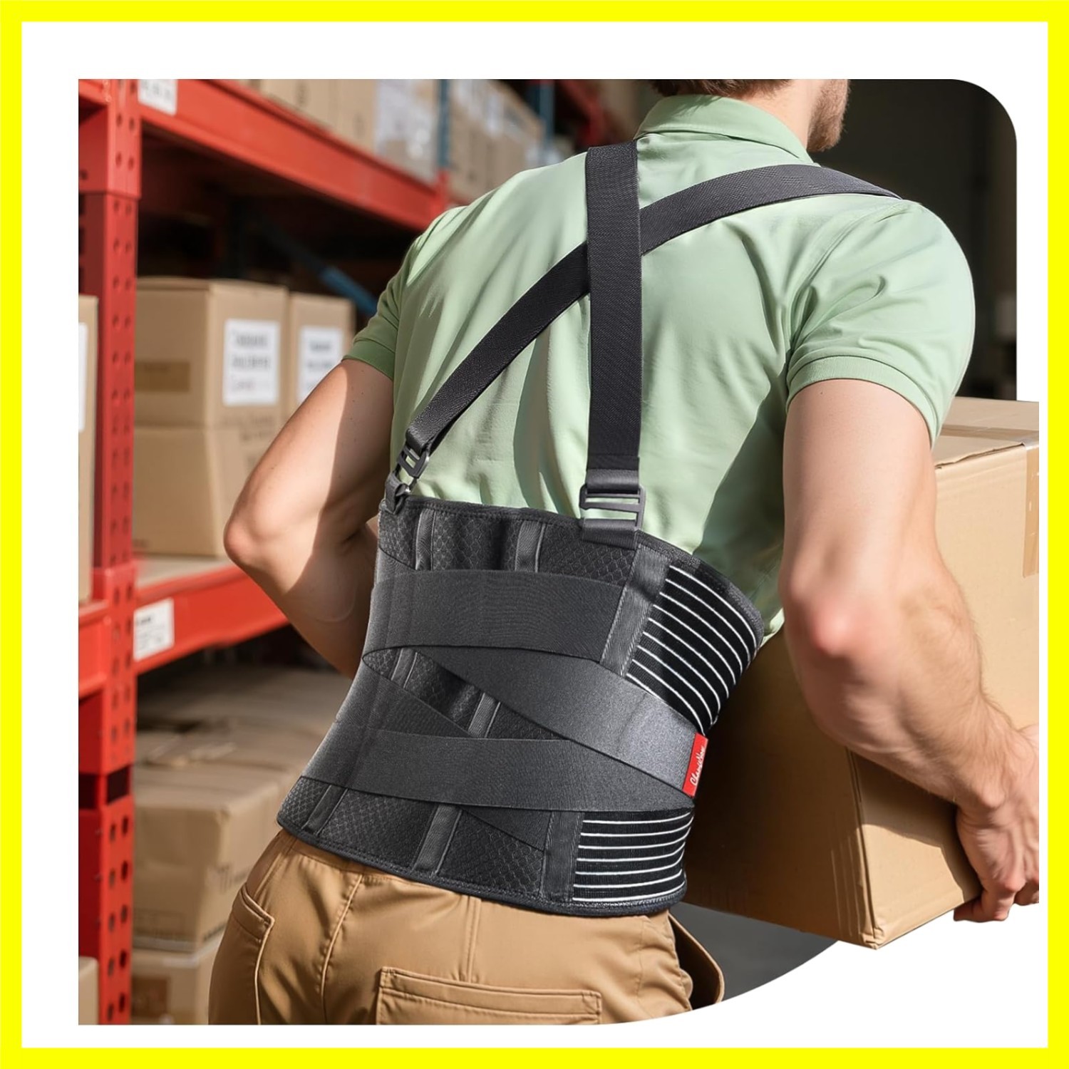Ultra Breathable Work Back Brace for Men, Upgraded Medical-Grade Support | Lo…