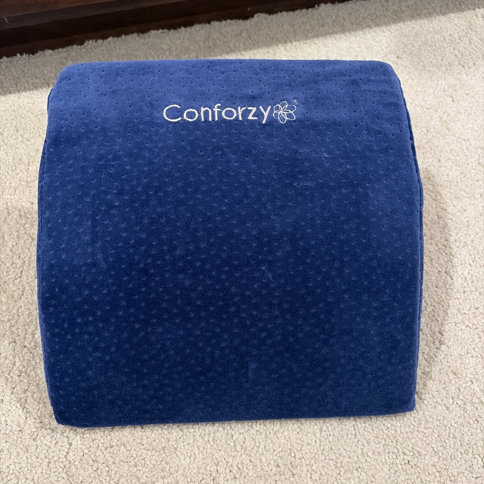 EUC Conforzy Carnap Lumbar Back Support Cushion Pillow Blue 7 X 11 X 5.51 In