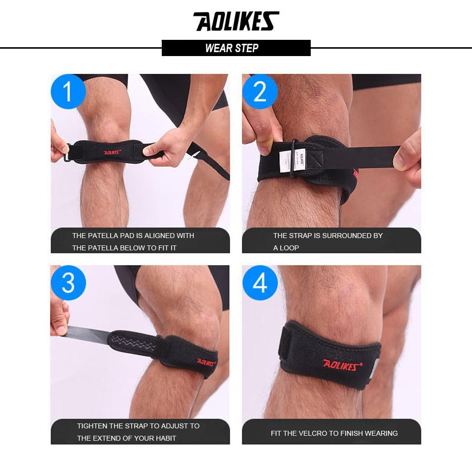Aolikes 1pcs Knee Braces for Knee Pain,patella Knee Support Strap,adjustable Pat