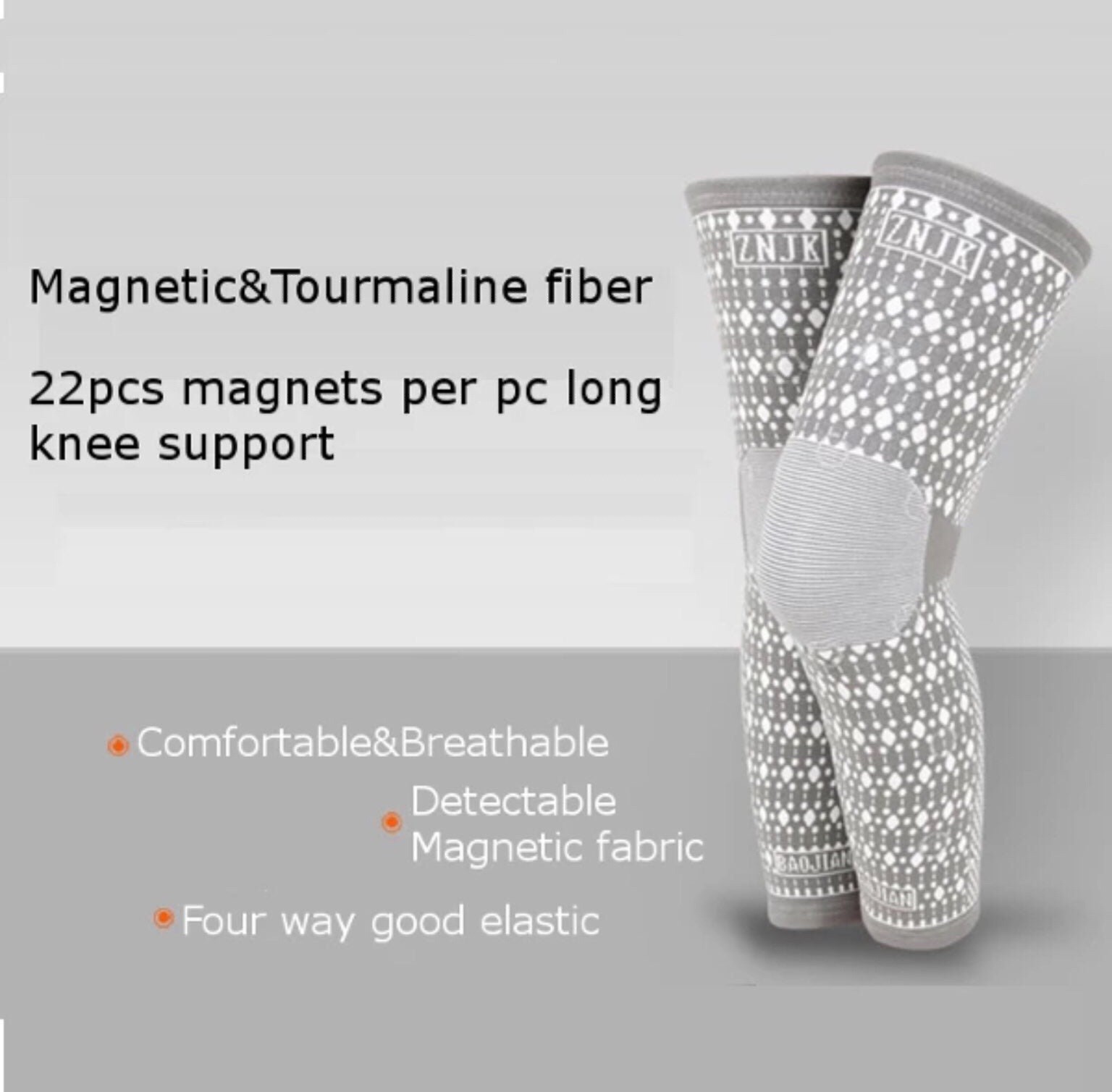 Magnetic Therapy Long Leg Support Brace Arthritis Socks Tourmaline Knee Wrap 1pc