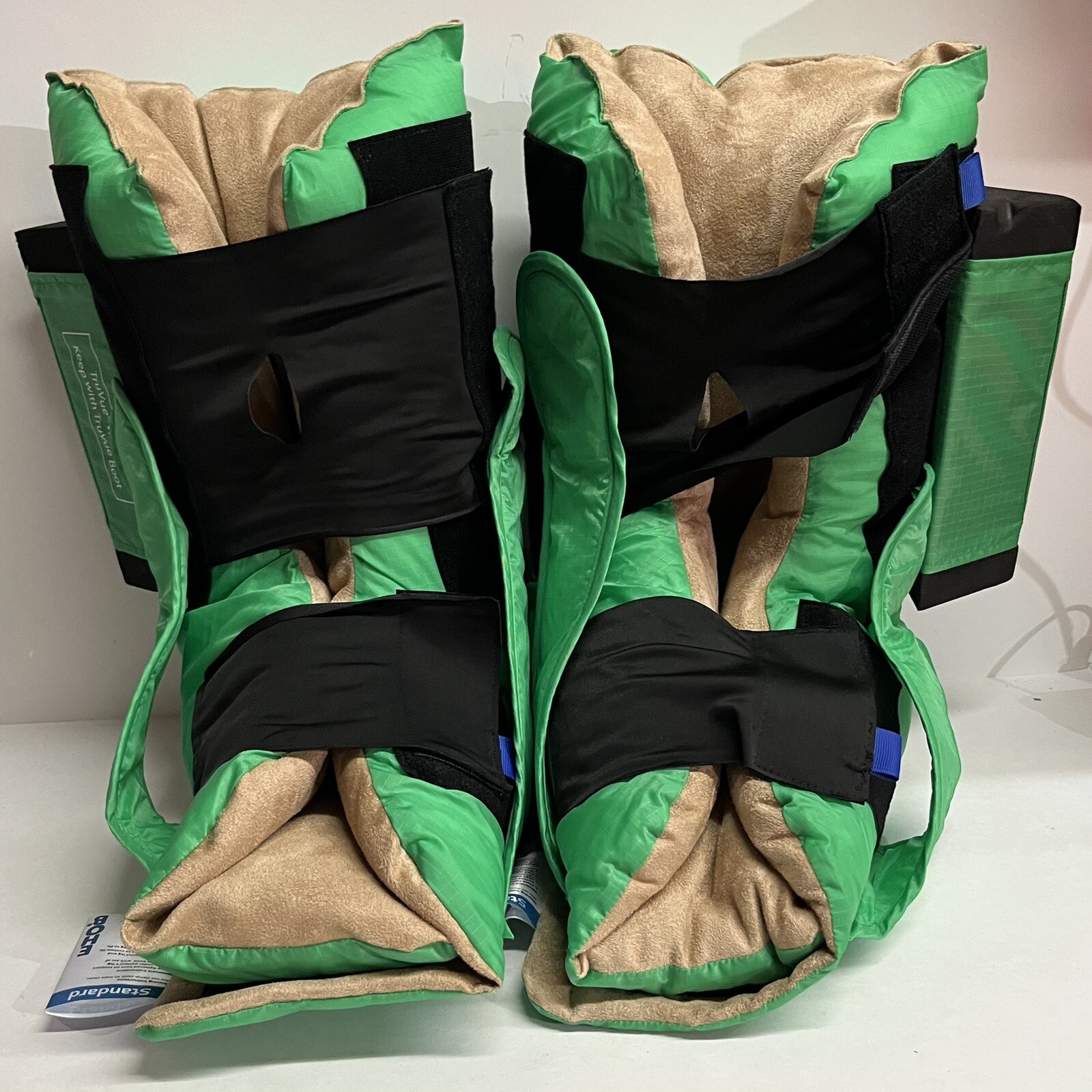 Lot Of 2 EHOB TruVue Heel Protector Boot Standard Size Green With Wedges