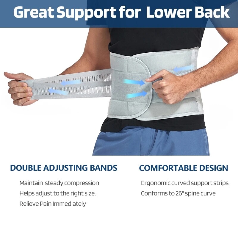 Women Men Waist Trainer Band Lumbar Support Belt For Lower Back Pain Relif US