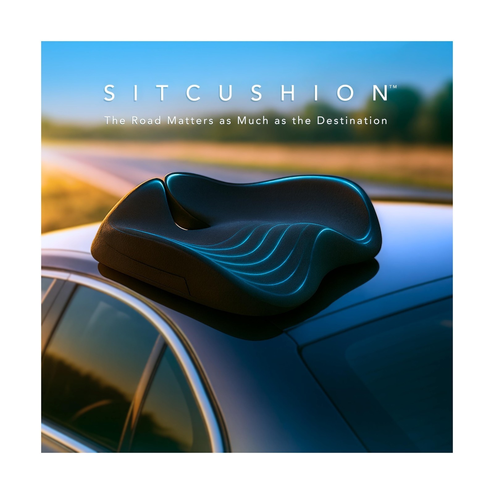 Memory Foam Seat Cushion For Car/Truck – Sciatica Relief w/ Back Pillow