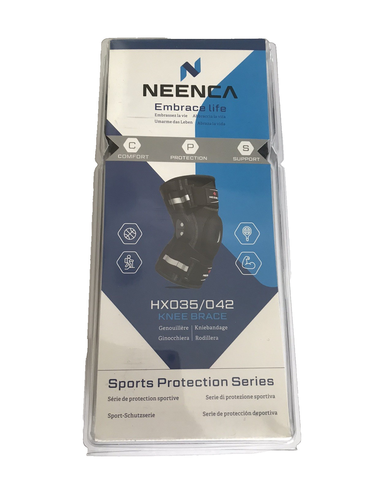 NEW Neenca Knee Brace HX035 /042 Adjustable Hinged Support Comfort Gel Pad SMALL