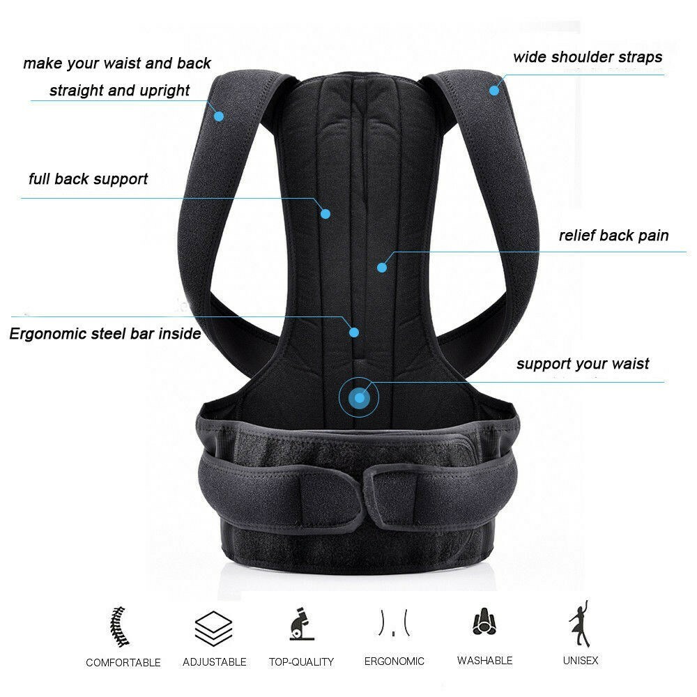 Posture Corrector Improve Thoracic Kyphosis Back Support Brace Prevent Slouching