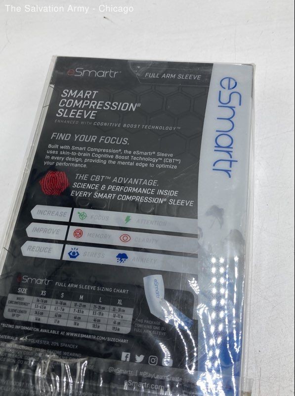 eSmartr Cognitive Boost Technology Full Arm Smart Compression Sleeve Size XS