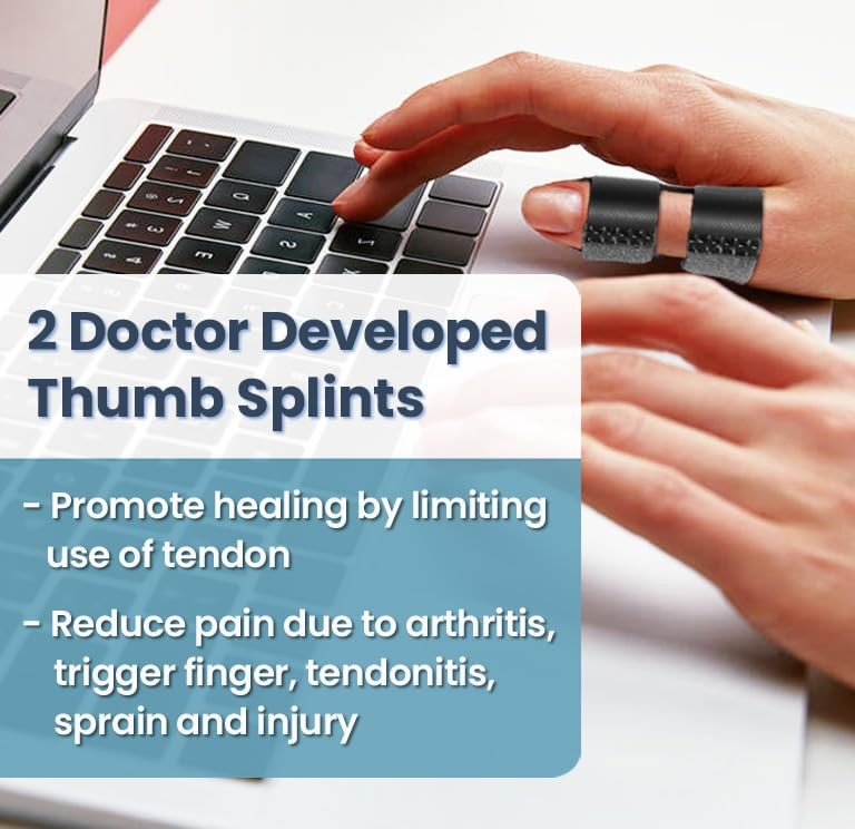 Thumb Splint and Ice Pack (2+2 Set) Trigger For Pain Relief,…