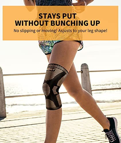 Knee Support Copper Infused Leg Brace Magnetic Compression Sleeve Joint Pain DA