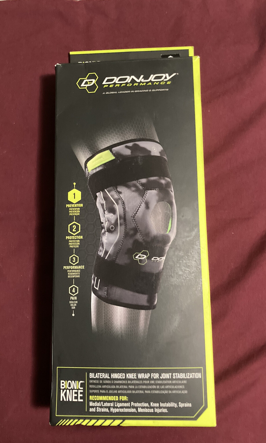 DonJoy Performance Bionic ACL Knee Brace Hinged Adjustable Patella Sz Small