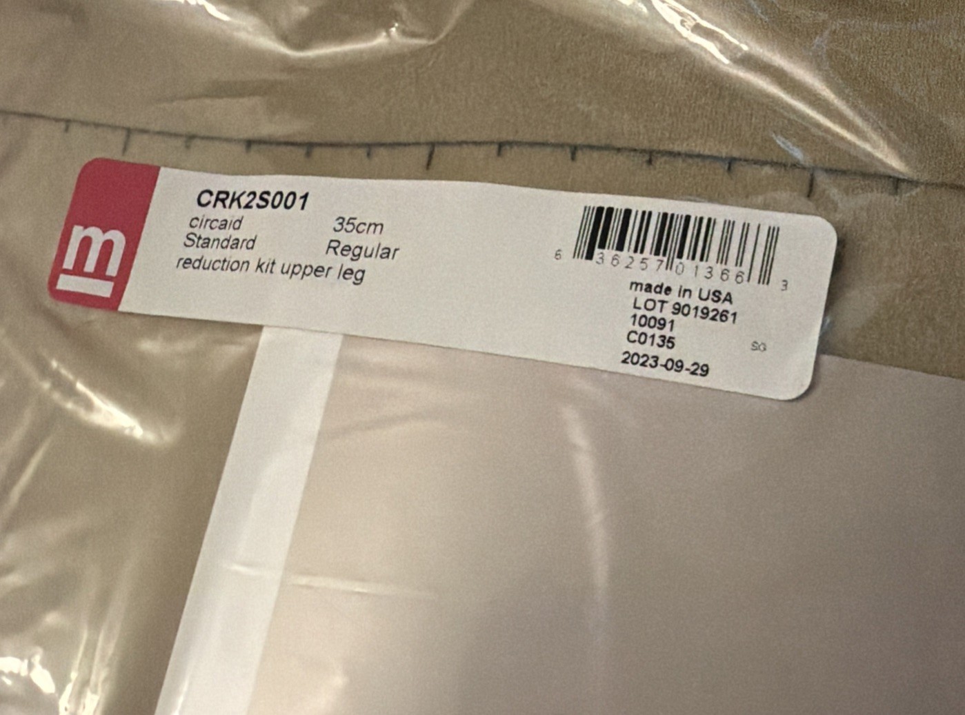 Circaid Upper Leg Regular Reduction Kit Inelastic Compression 35cm CRK2S001