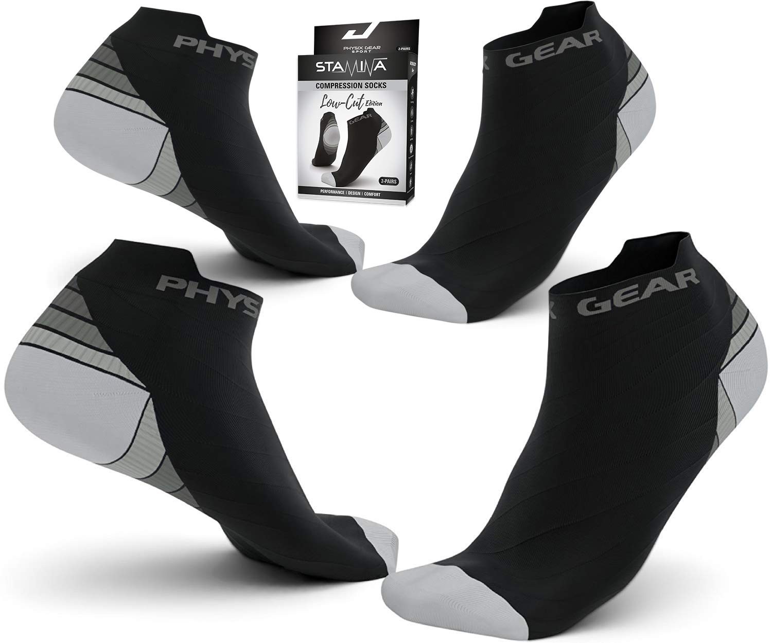 Low Compression Ankle Socks for Men & Women – Arch Support, Comfort Fit