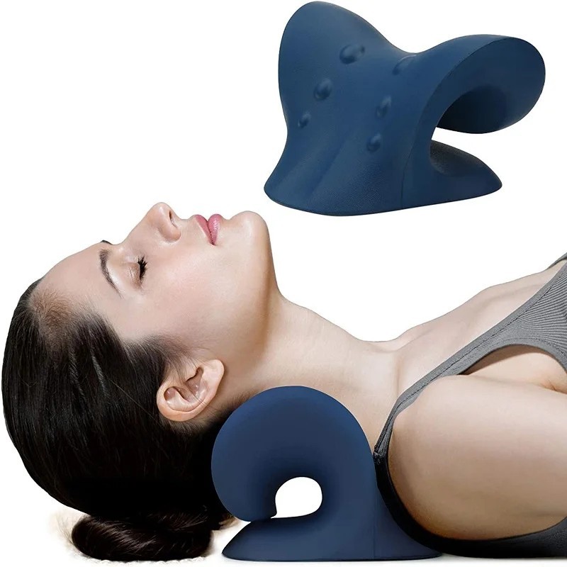 C-Shaped Neck Shoulder Relaxer Cervical Traction Pillow TMJ Pain Relief Support