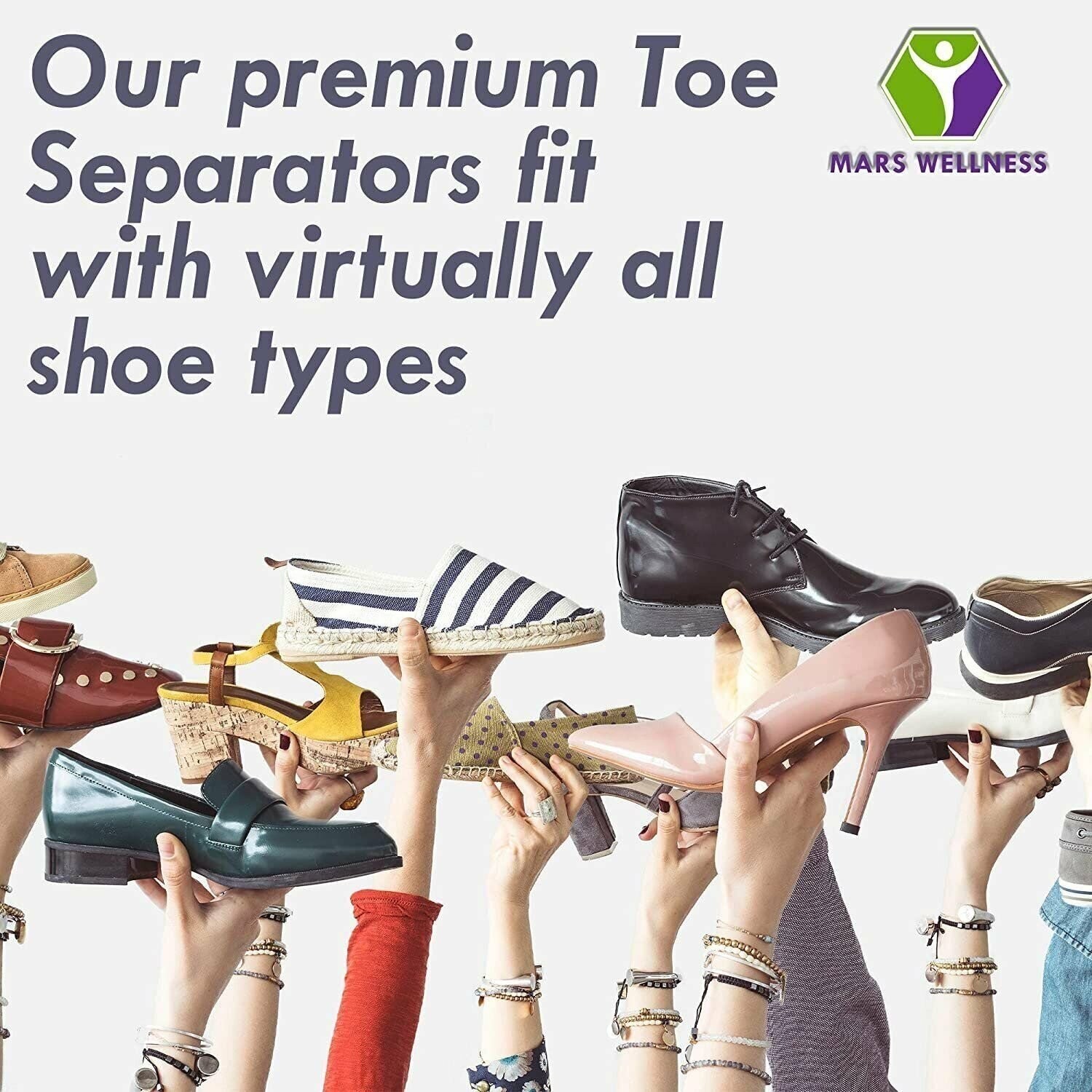 Mars Wellness Full Foam XL Toe Separators – Toe Spacers