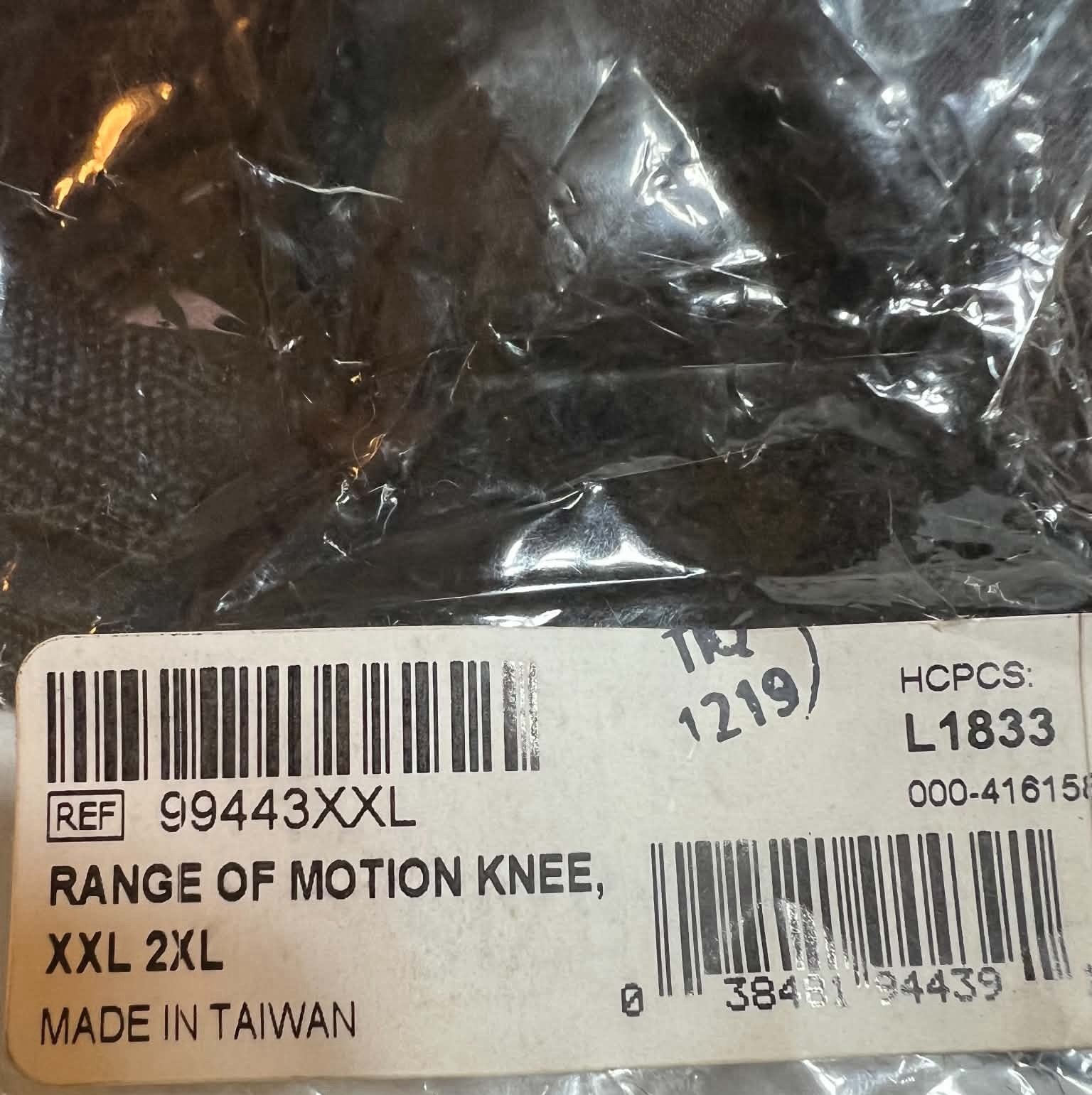 Bell-Horn Range of Motion Knee Brace Stabilization Adjustable XXL Black 99443XXL