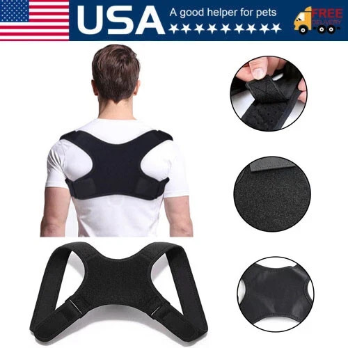 **Adjustable Posture Corrector Back Support Belt – Breathable Ergonomic Brace fo