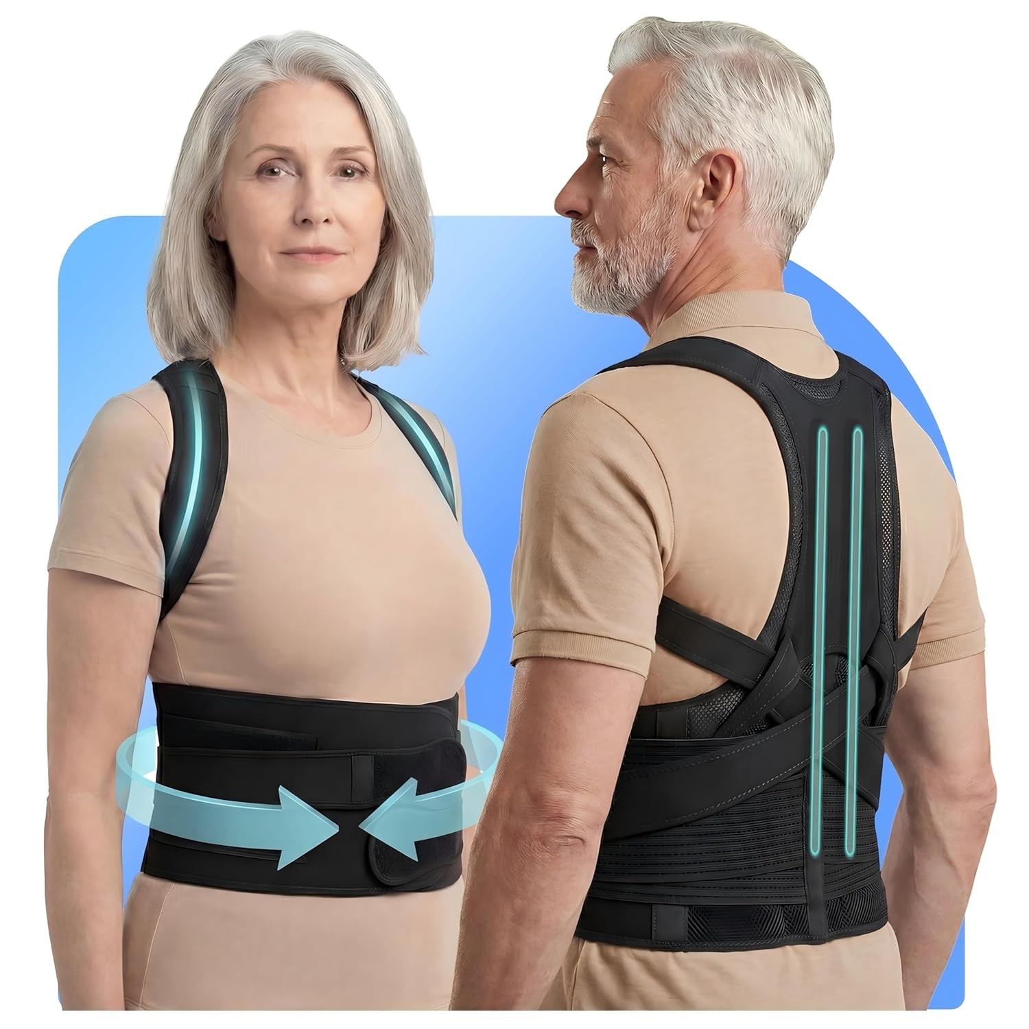 2026 New BigRose Posture Corrector Full Back Brace Support for Men & Women