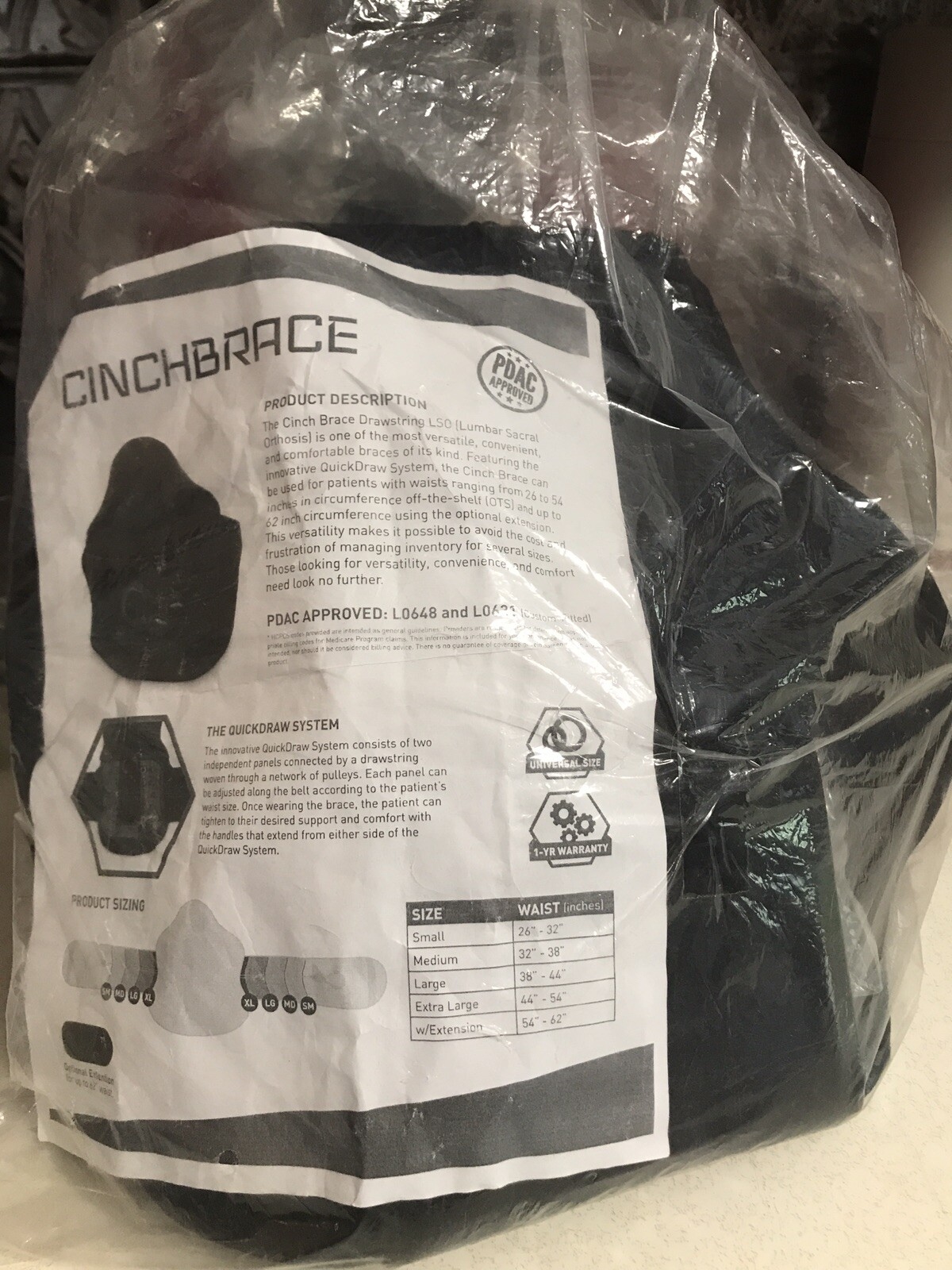 CINCH BRACE Back Brace