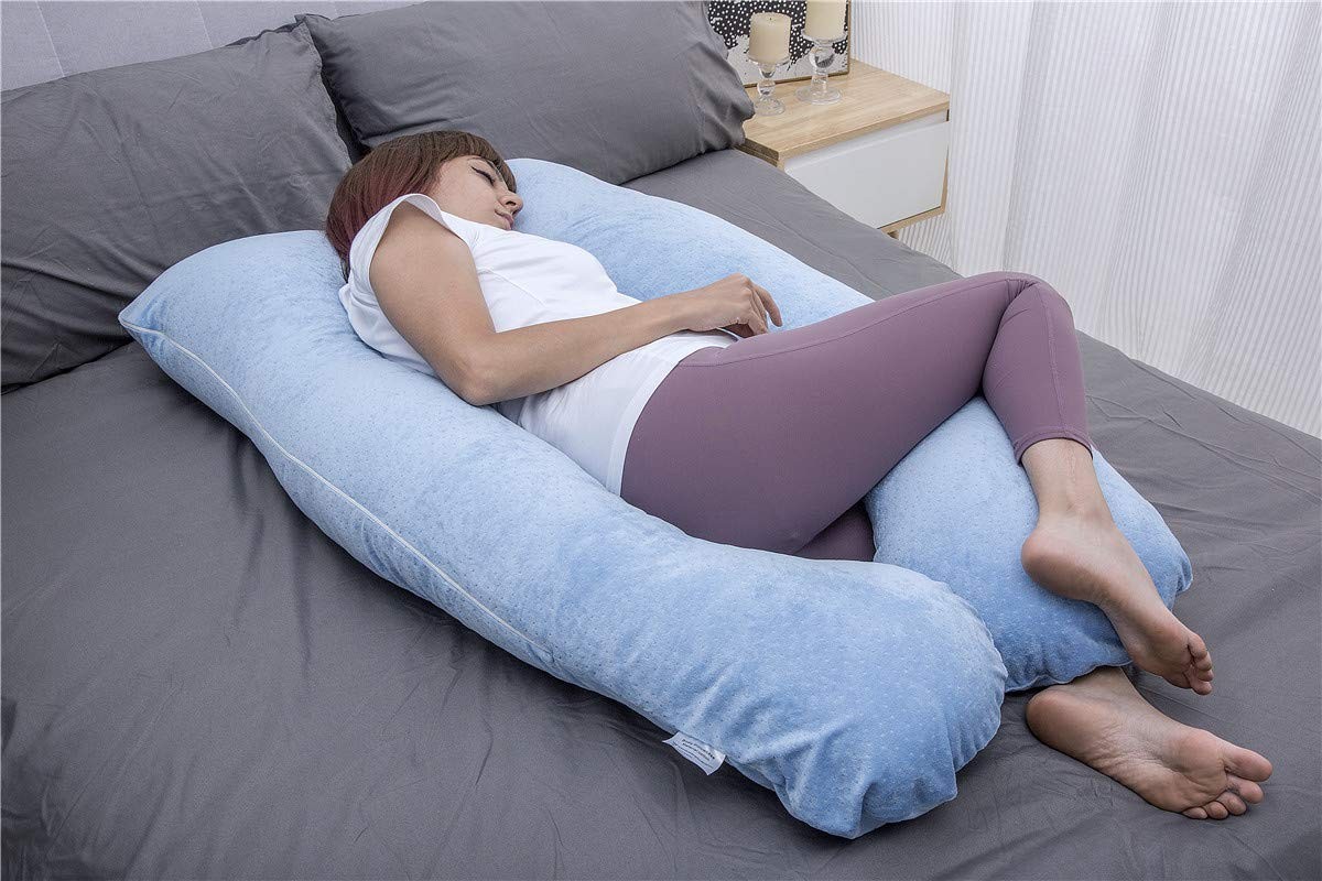 Pregnancy Pillow, U Shaped Full Body Pillow for Maternity Support, Sleeping P…
