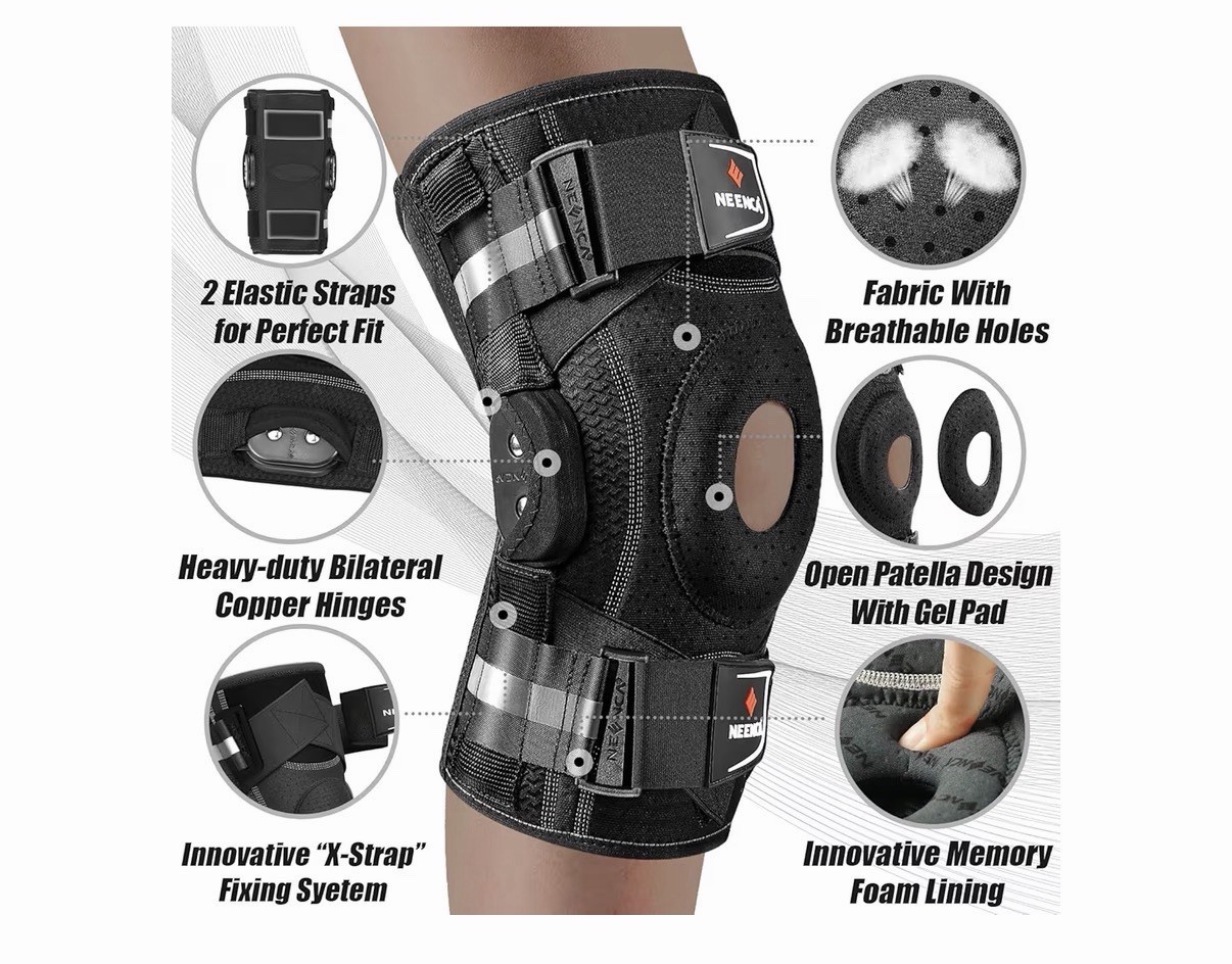 NEENCA Professional Knee Brace for Knee Pain Hinged Knee Support Size large NEW