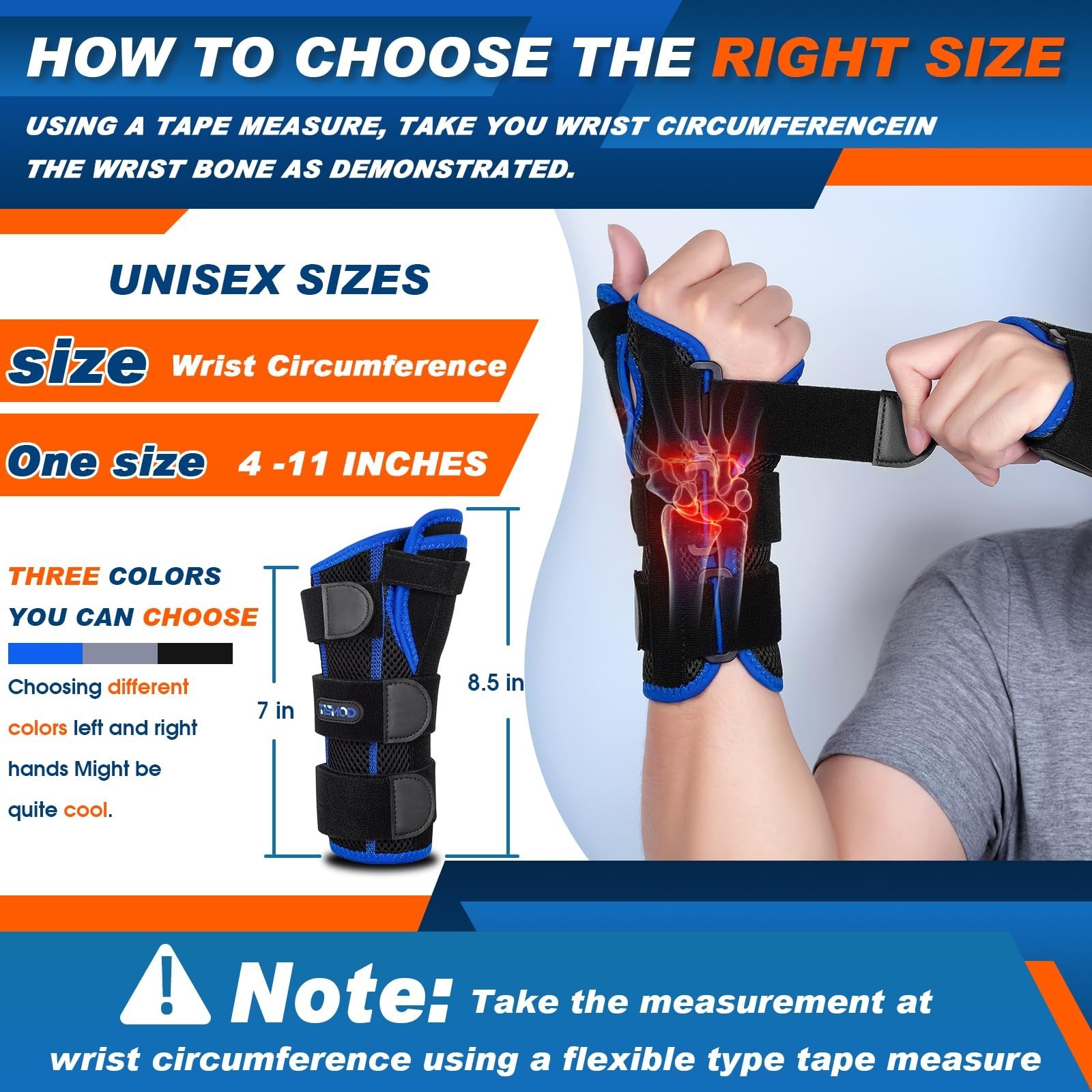 Thumb Spica Splint Right Hand,Carpal Tunnel Wrist Brace Night Support for De …