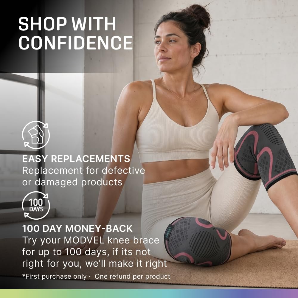 Modvel Knee Brace Pink Medium Set A 2 Pack