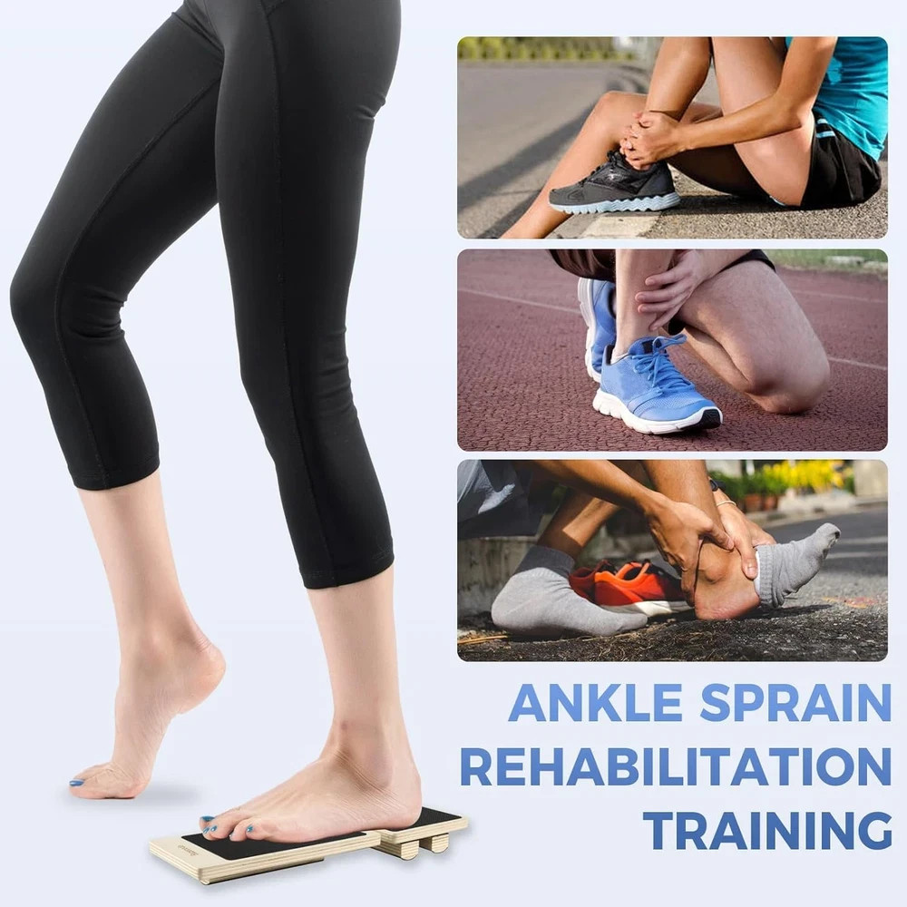 Single Leg Ankle Balance Axis Board Foot Trainer for Strength and Stability Exer