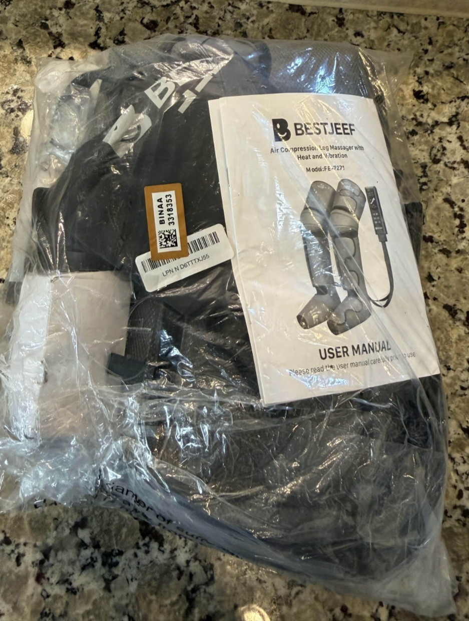 BESTJEEF Air Compression Leg Massager with Heat : Foot and Calf Massager -no box