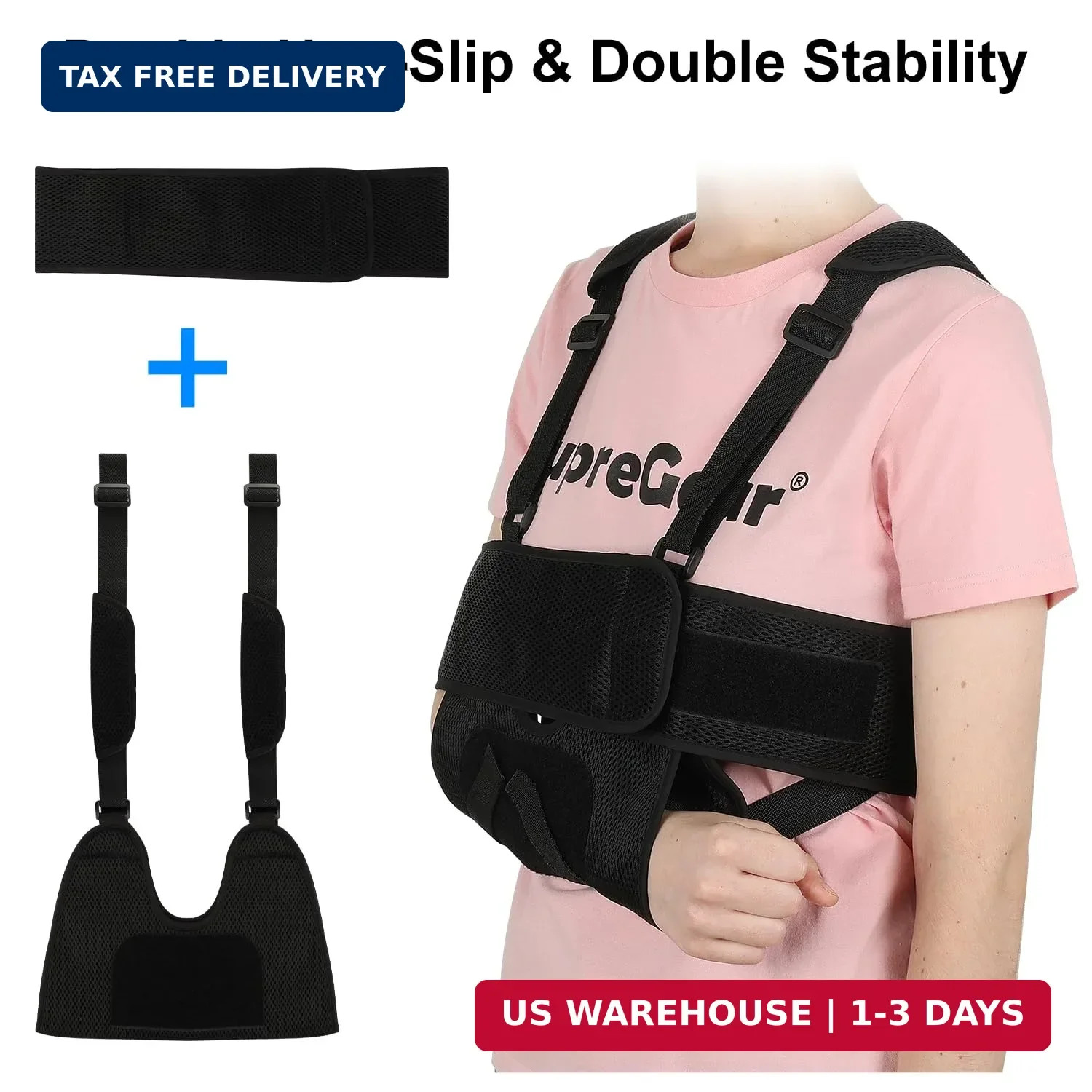 supregear Kids Arm Sling Shoulder Immobilizer, Adjustable Rotator Cuff Brace for